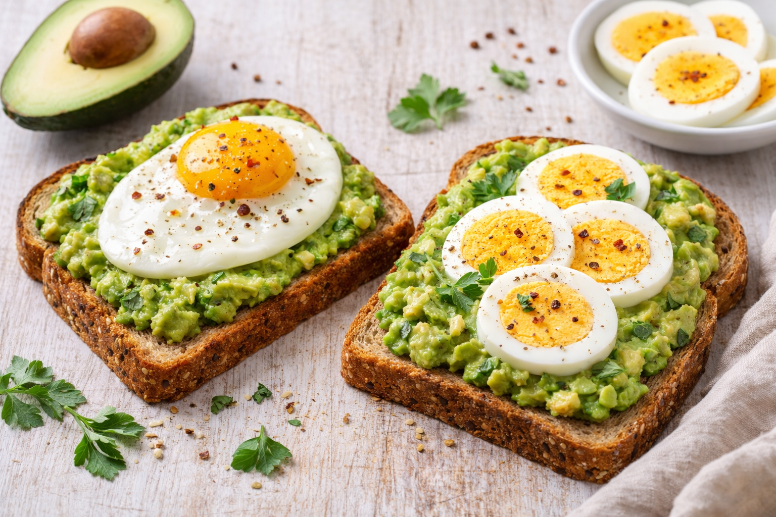 Avocado Toast with Eggs -