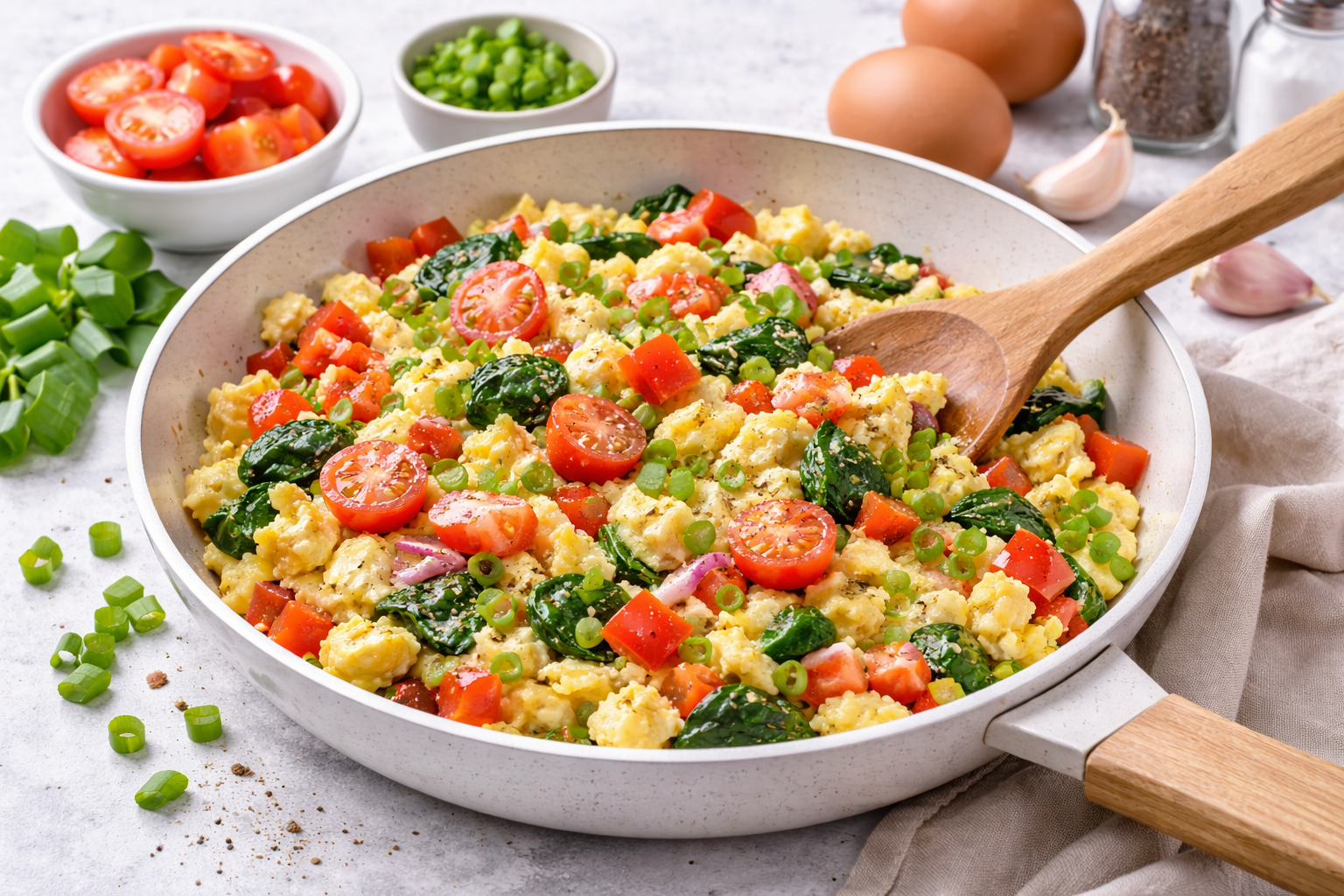 Scrambled Eggs with Vegetables